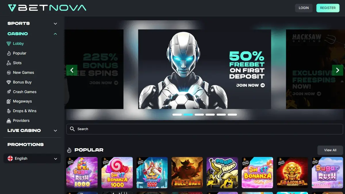 BetNova screenshot